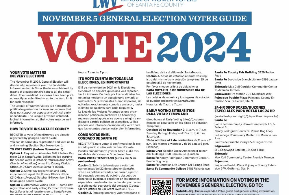 Santa Fe County 2024 General Election Voter Guide Is HERE!