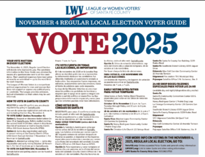 Front page of 2025 voting guide